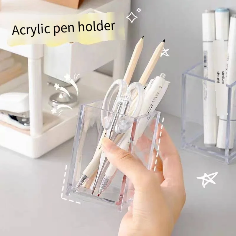 Light luxury ins style Student pencil holder Eyebrow pencil organizer Desktop creative pen bucket Lipstick organizer manufacture