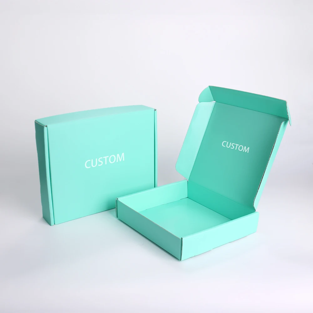 product custom eco friendly corrugated shipping mailer paper box glossy lamination uv embossed double sided printing packaging box-1