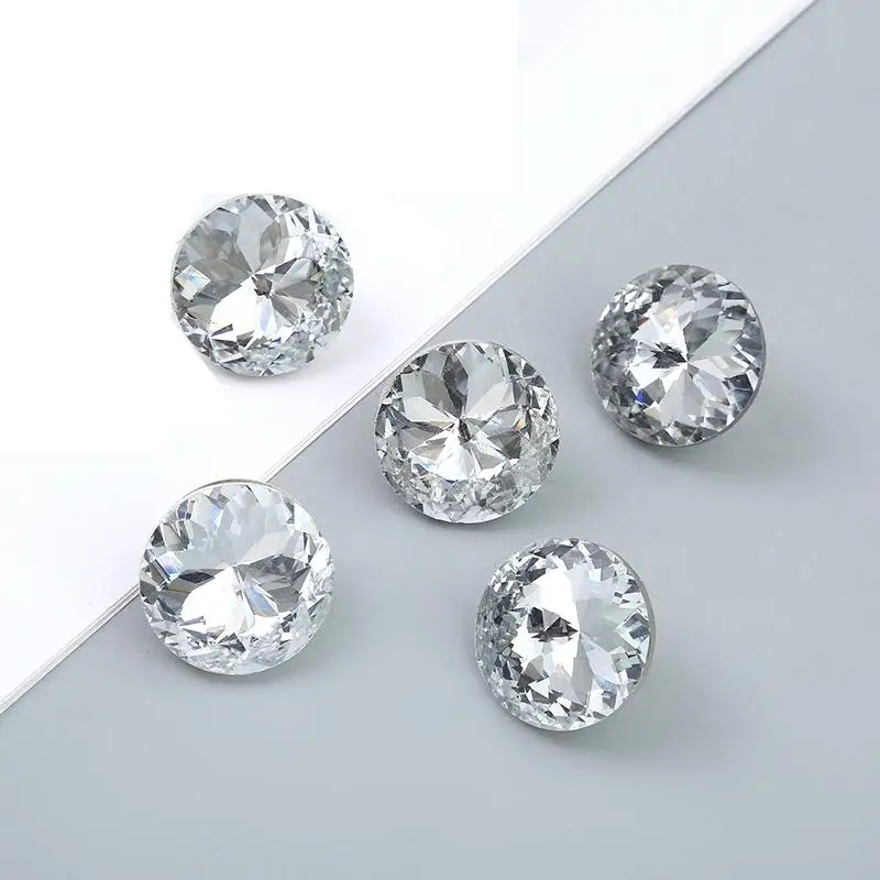 Sew Diamond Buttons Rhinestone Metal Buttons Sofa Bed Headboard Button Sofa Bed Upholstery Decorative Rhinestones 20mm/0.79"Oem