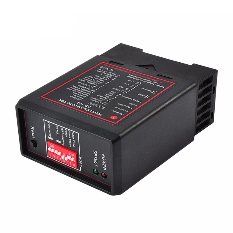 Одноканальный индукционный автомобильный петлевой датчик PD132, 24 В постоянного тока, датчик для автомобильного барьера, система парковки дверей, автомобильный петлевой детектор