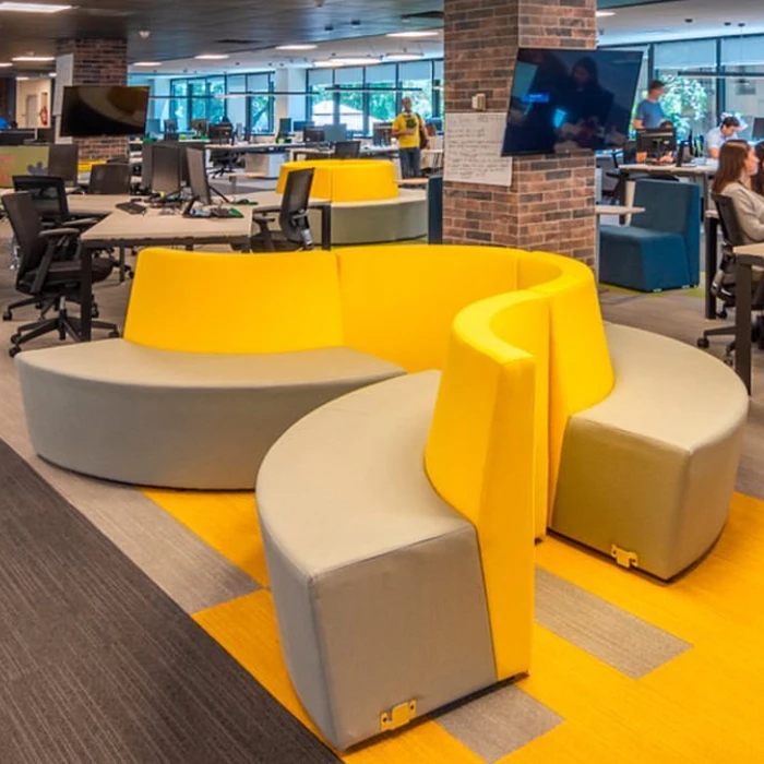 Working Place Combination Customized Fabric Public Leisure Sofa Seating Furniture Set Design