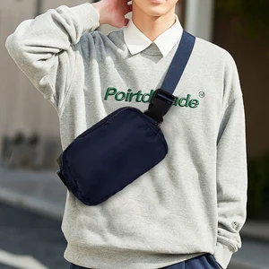 Custom LOGO High Quality Waist Bags Fashion Waterproof Waist Fanny Belt Lulu Sports Waterproof Chest Pack Bag