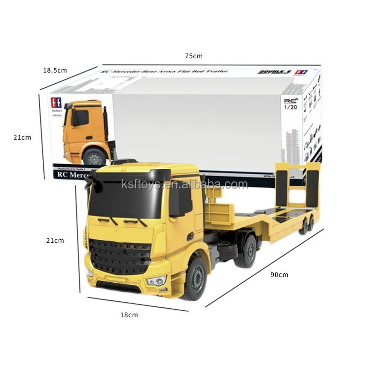 Double E RC Truck Flatbed Semi-Trailer - 1:20 Scale Model