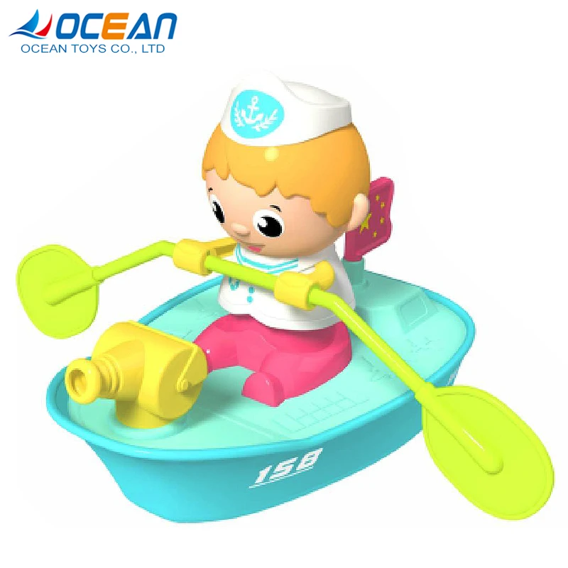 Wholesale plastic floating boat wind up bath toys for kids baby