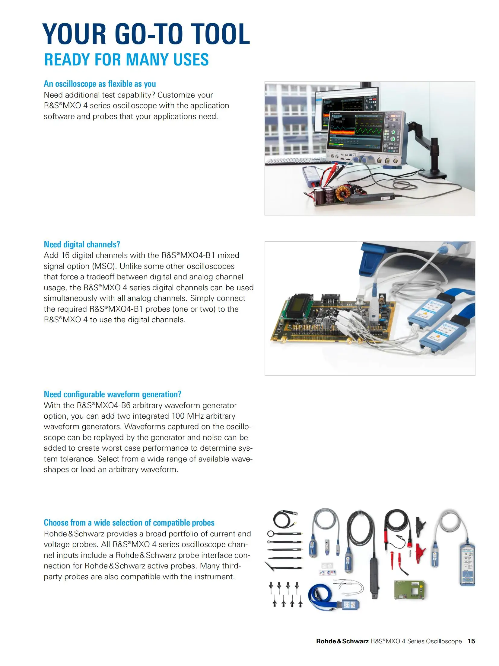 R&s Mxo 4 Oscilloscope 500 Mhz To 1.5 Ghz 4 Channels 5 Gsample/s R&s