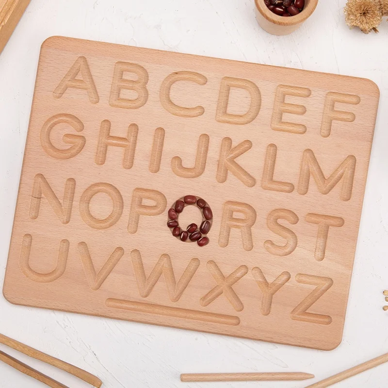 Cursive alphabet tracing board - wooden alphabet board - wooden tracing  board - Montessori - Waldorf