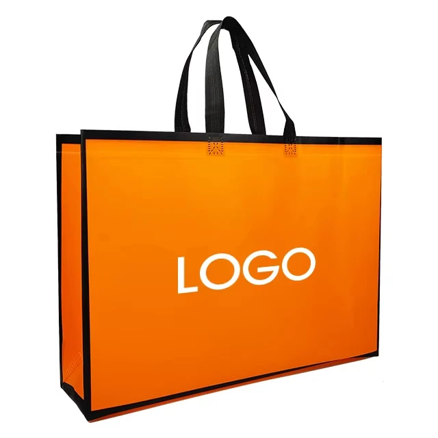 OEM/ODM Eco Friendly RPET Non Woven Grocery Tote Fabric Shopping Bag Custom Laminated Nonwoven manufacture