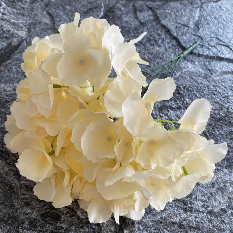 Large Artificial Silk Hydrangea Flowers Bouquets Blue Purple Faux