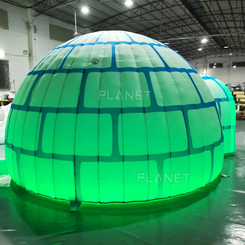 Giant Oxford Cloth Colorful Snow Igloo House Party Tent Inflatable Ice Tent for Event