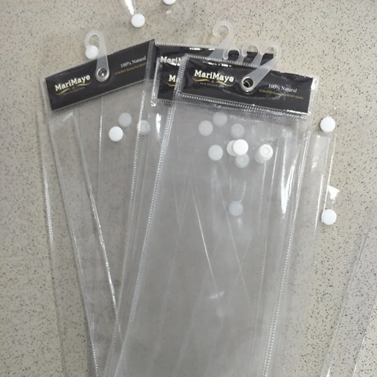 Wholesale Clear Plastic Bags For Pvc Hair Bag With Zipper Custom Wig