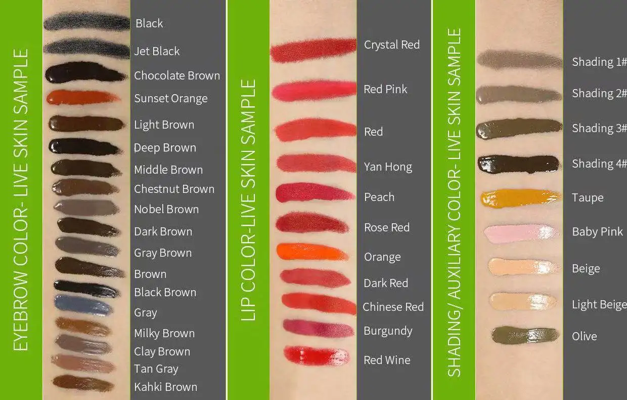 L Органическая татуировка для губ бровей век Перманентный макияж микро