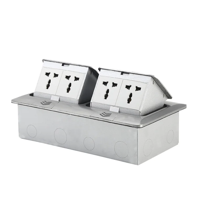 High quality French power socket multi-function information box gold hidden pop-up French standard floor socket