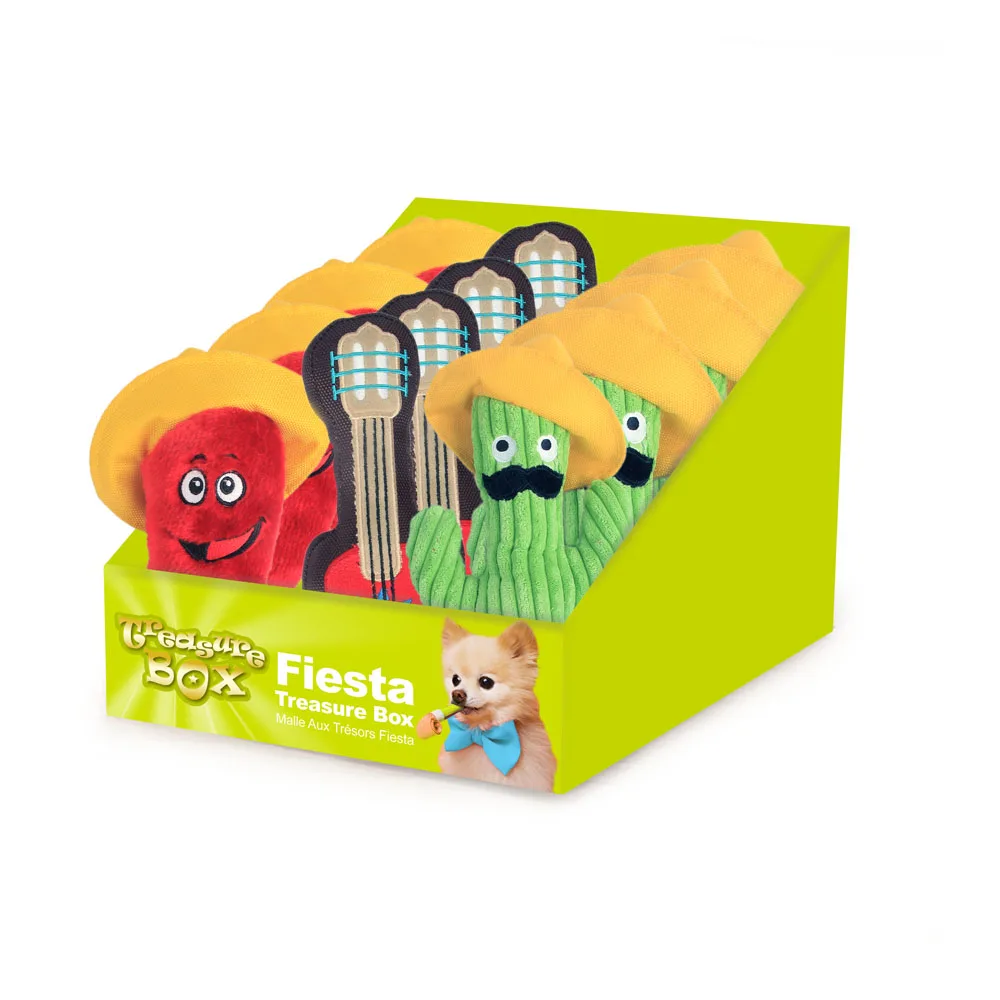 AFP Corduroy Treasure Box Puppy Colorful PDQ Box Dog Toy