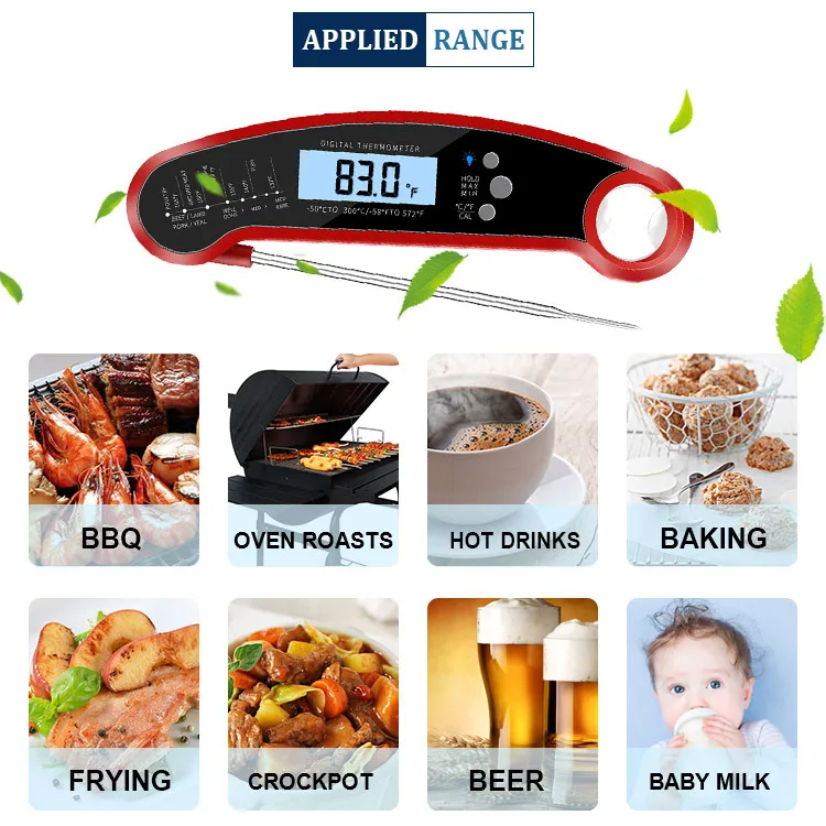 Outdoor Grilling And Bbq Thermometer Digital Instant Read Food Thermograph Cooking Food Probe