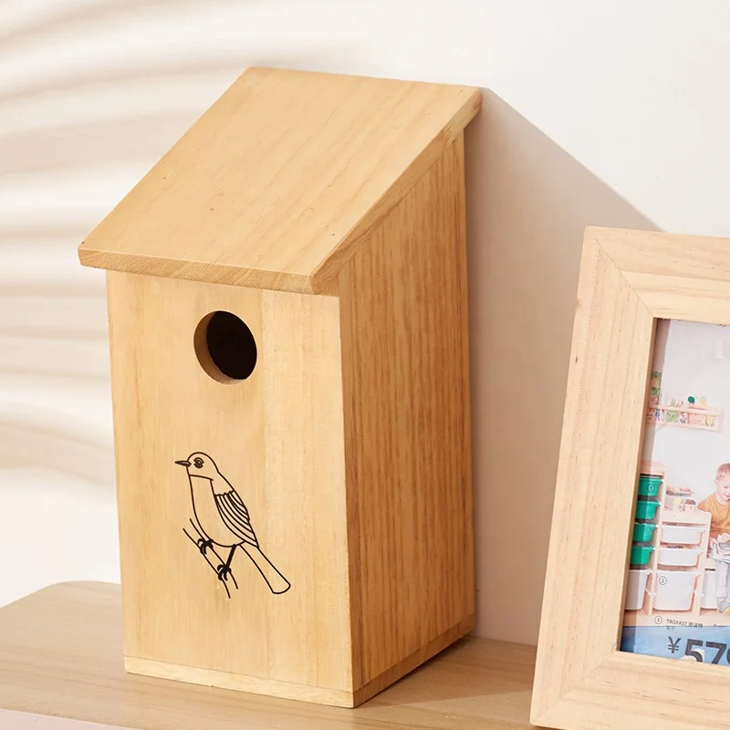 Wooden Birdhouse for Outdoor Bird Nests House for Parrots and Swallows Custom Wooden Bird House Bird Cage