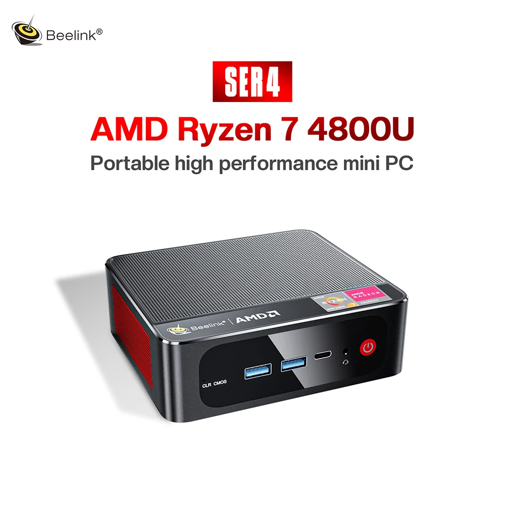 Beelink SER4 Mini PC AMD R7 4800U 16GB 500G Office Mini Computer