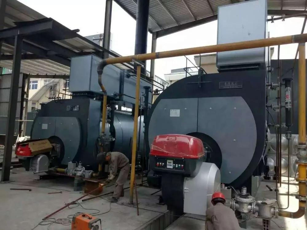 2000kg/h Full Automatic Gas Steam Boiler Price Corrugated Fire Tube Wet  Back Boiler