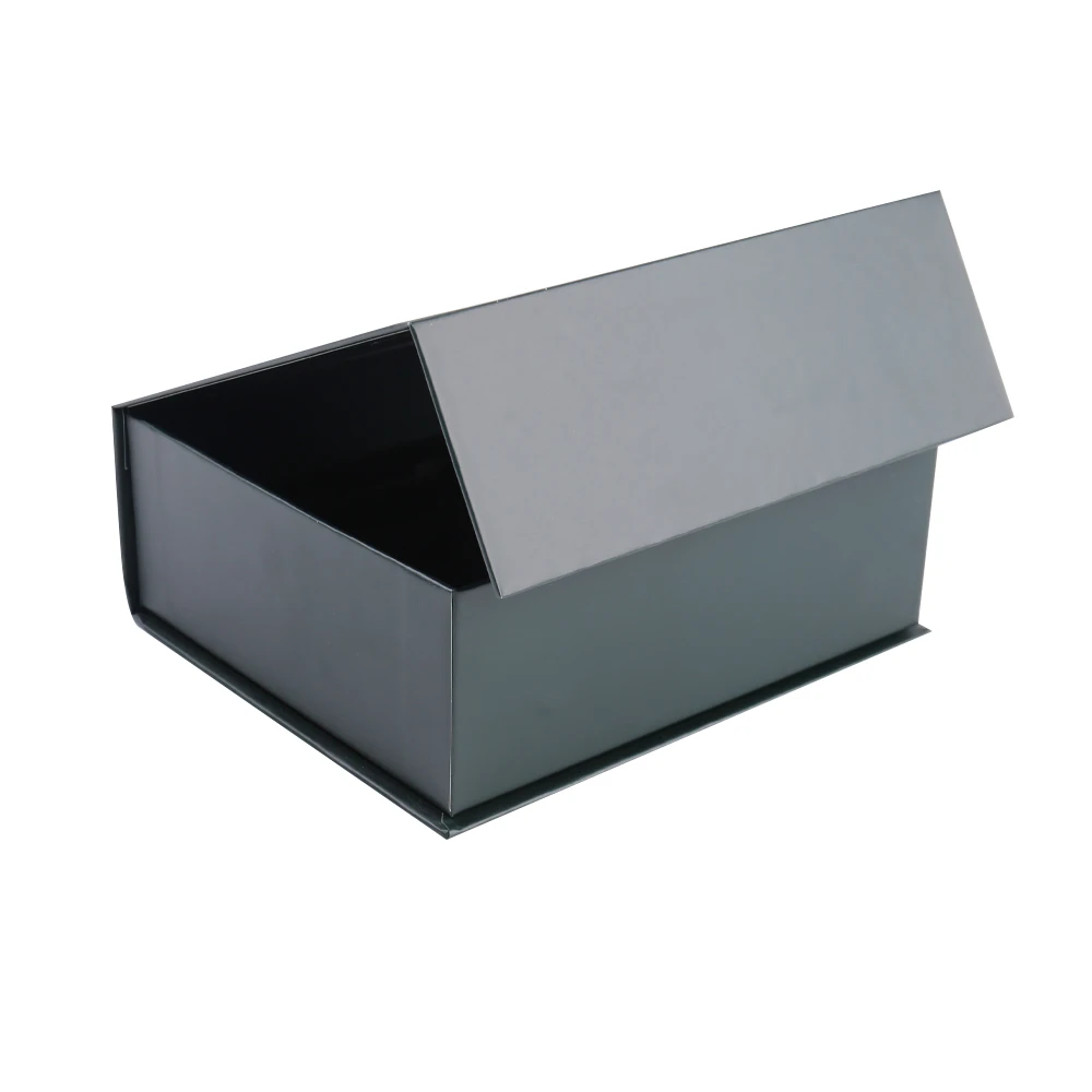 맞춤 제작 도매 자석 박스(자석 내장, 로고 인쇄 가능), 재활용 가능한 선물 포장용 종이 박스, 스폰 라이닝이 적용된 블랙 박스