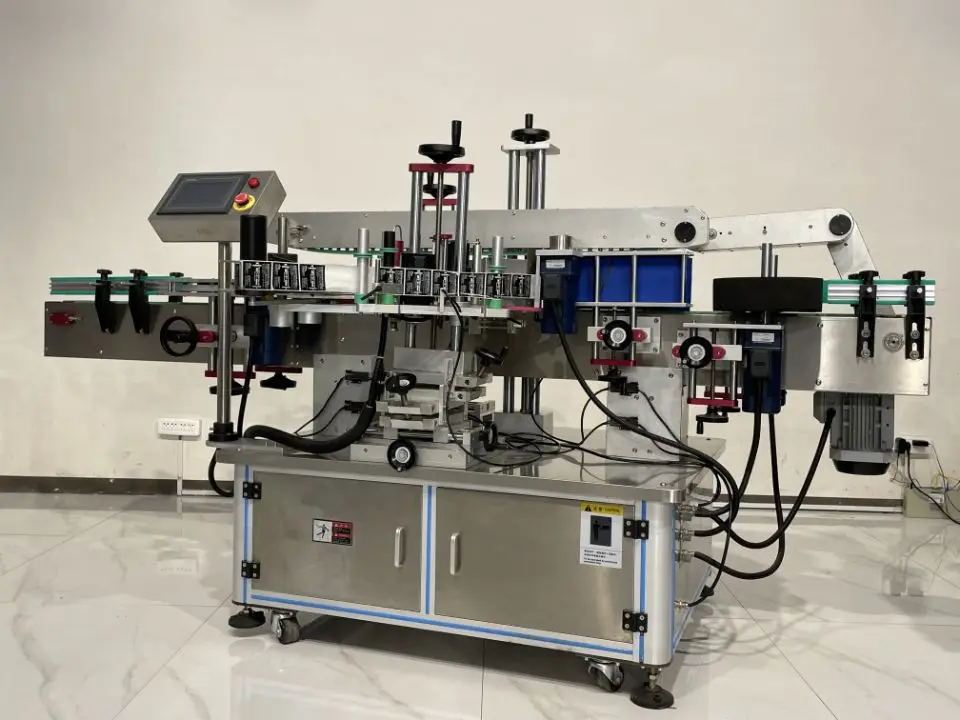 YK Automatic Double Side Sticker Labeling Machine for Round Bottle