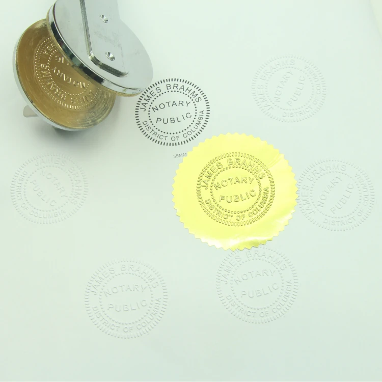 Personalized Long Reach Embosser Seal Stamp Customized Desktop ...