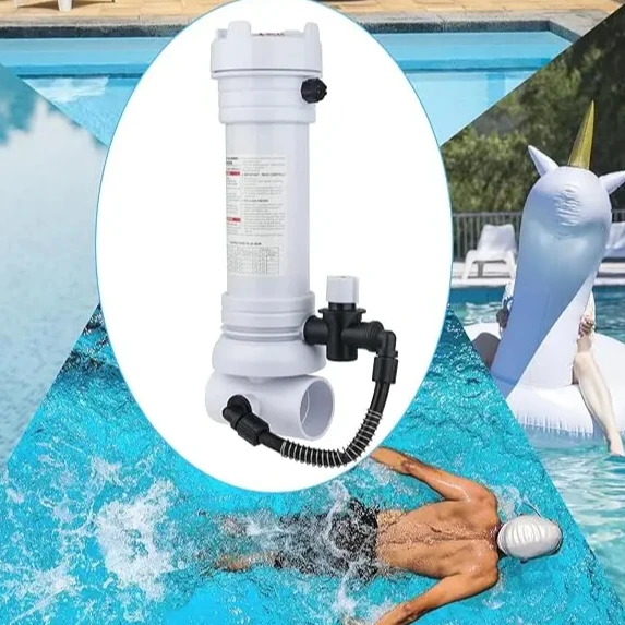 Upgraded 320 Pool Automatic Chlorine /Bromine Inline Feeder Compatible