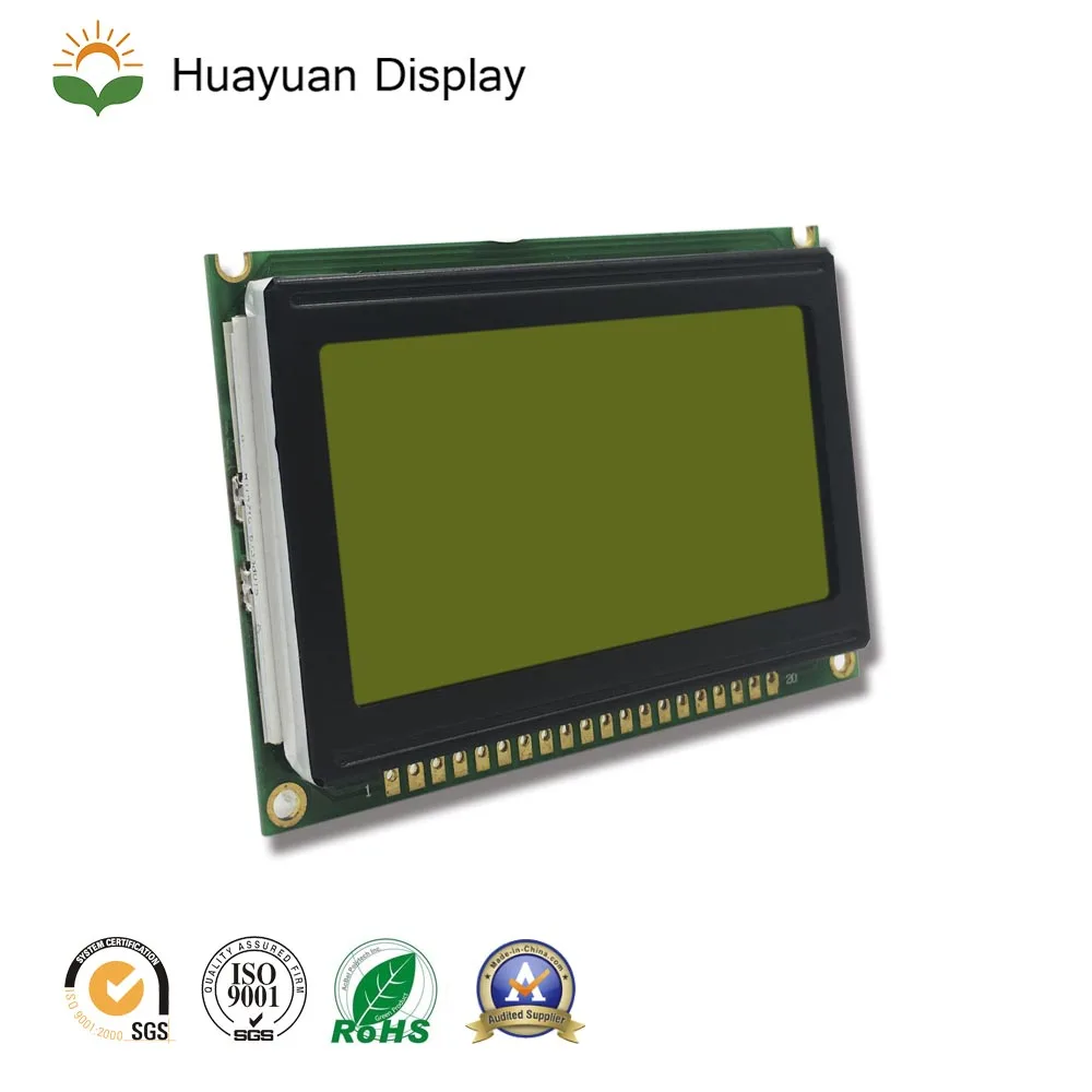 
2,7 inch 128*64 Y/G черный на оранжевом IC SBN6400G или совместимый IC 6 часов ЖК-дисплей STN lcd 41 