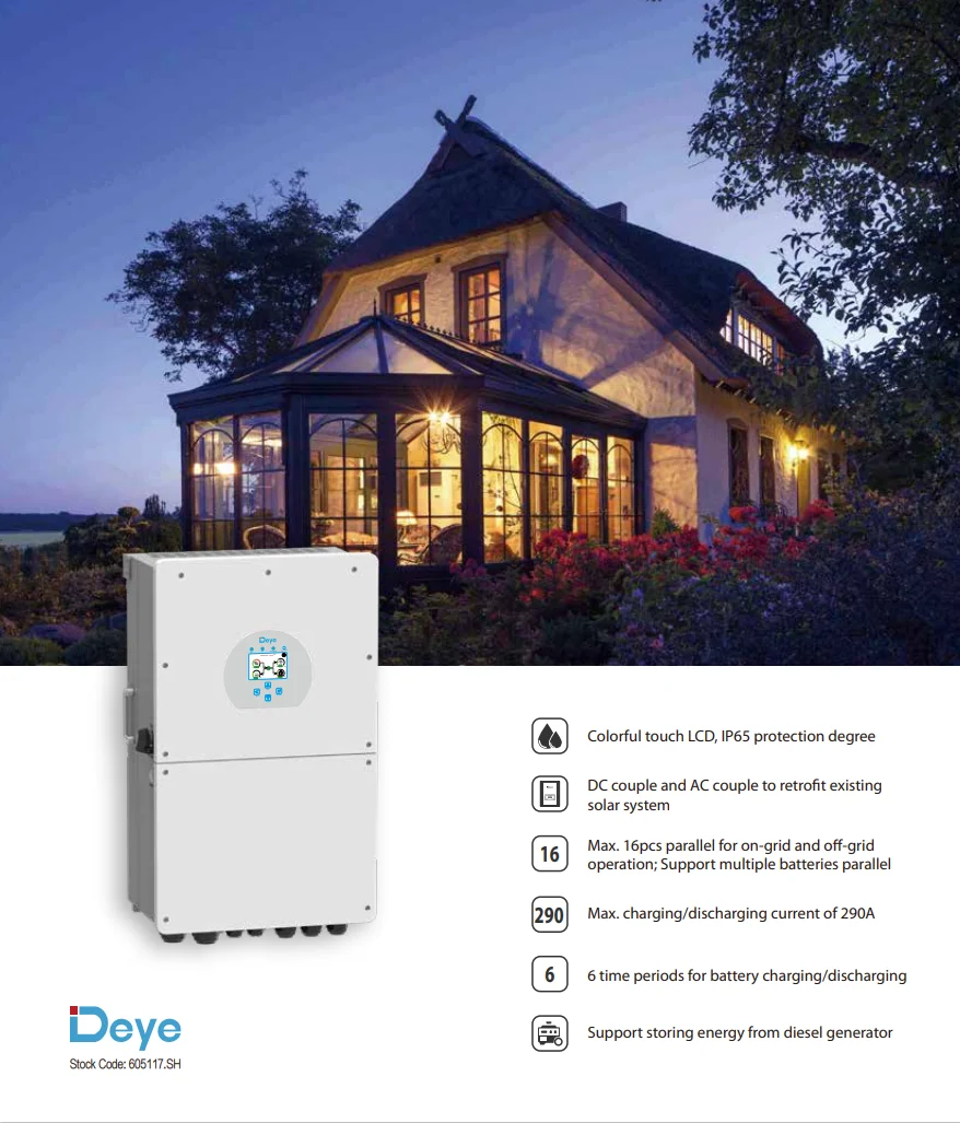 2024 Deye Solar Hybrid Inverter 3kw 5kw 8kw 10kw 12kw 15kw 16kw 110v 120v 220v 240v Deye Split 7923