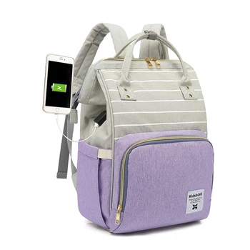 OEM guangzhou fancy polyester waterproof diaper bags for mother