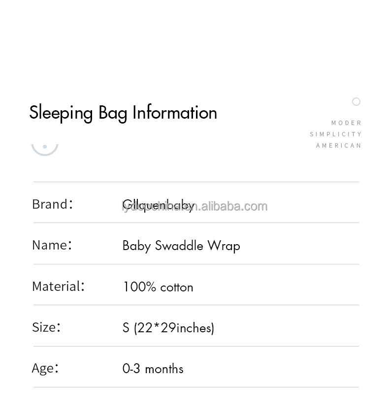 Easy Wrap Swaddle Cotton Knit Baby Wrap Newborn Wearable Swaddle Sleep