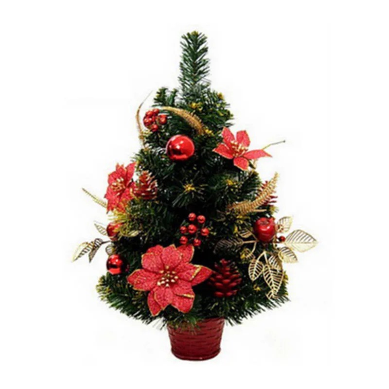 The Best Popular Led Warm Light Table Decoration Small Christmas Tree Custom 40cm Mini Tabletop Christmas Tree factory