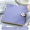 Flower buckle square-purple-blank