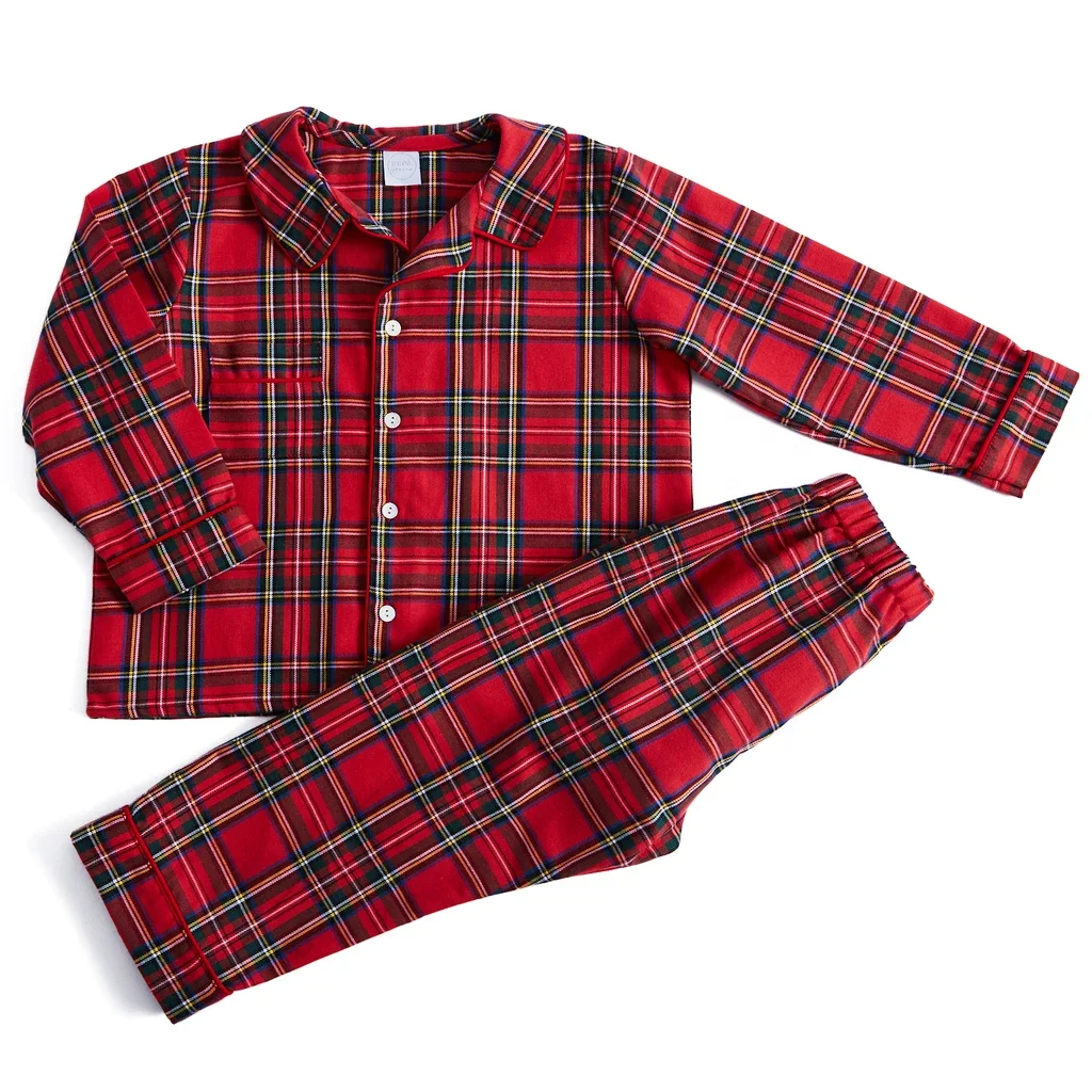 Hot Sale Boys Red Classic Tartan Pajamas Kids Fall High Quality Long Sleeve Sleepwear Boy Homewear Buy Baby Boy Fall Winter Plaid Sleepwear Boys Home Clothes Hot Sale Kids Pajamas Product On Alibaba Com