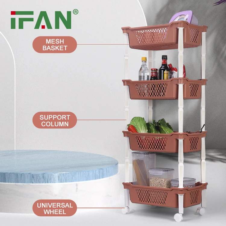 Estante Organizador de Cocina de 4 Niveles Ahorrador de Espacio Lineal