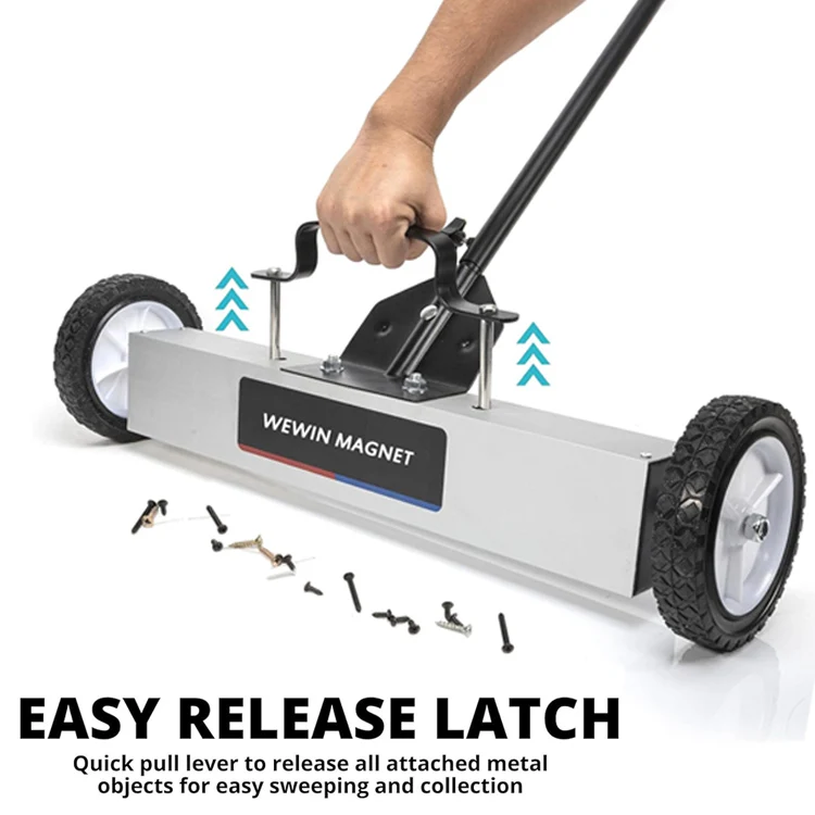 Wewin Hand Push Small Wheeled Rolling Cleaning Magnetic Road Floor ...