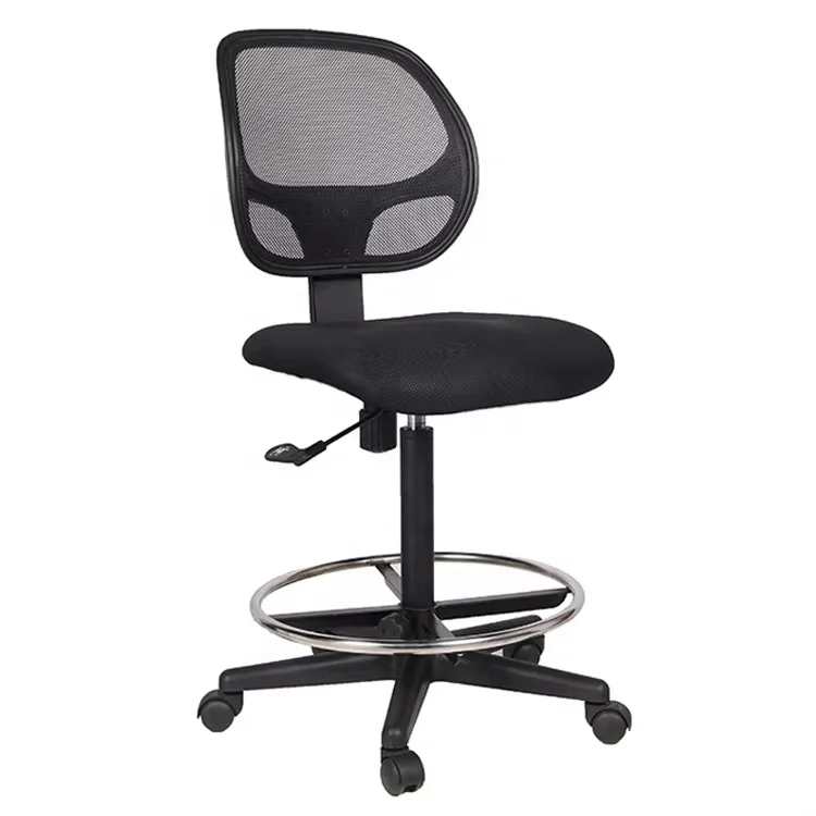 Luxury Ergonomic Office Rolling Drafting Stools Swivel Cash Counter Chair for Working Standing Desk
