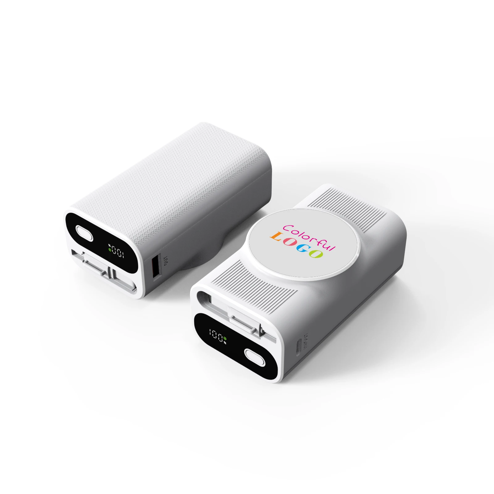 Retractable Cable Power Bank 10000mAh Portable Fast Charging Powerbank Mobile Phone Battery Charger Power Banks 22.5W for Iphone