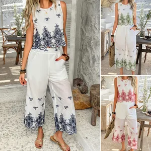 Clothing manufacturers custom embroidery Boho women sets two piece 2026 summer