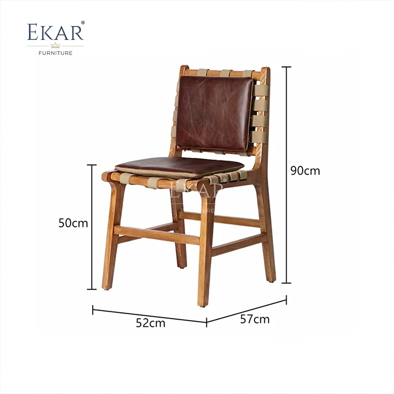 product new design modern solid wood chair with leather and fabric upholstery-65