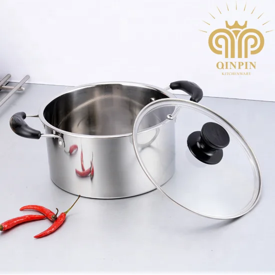 Кастрюля для приготовления пищи из нержавеющей стали кастрюля супа со стеклянной крышкой