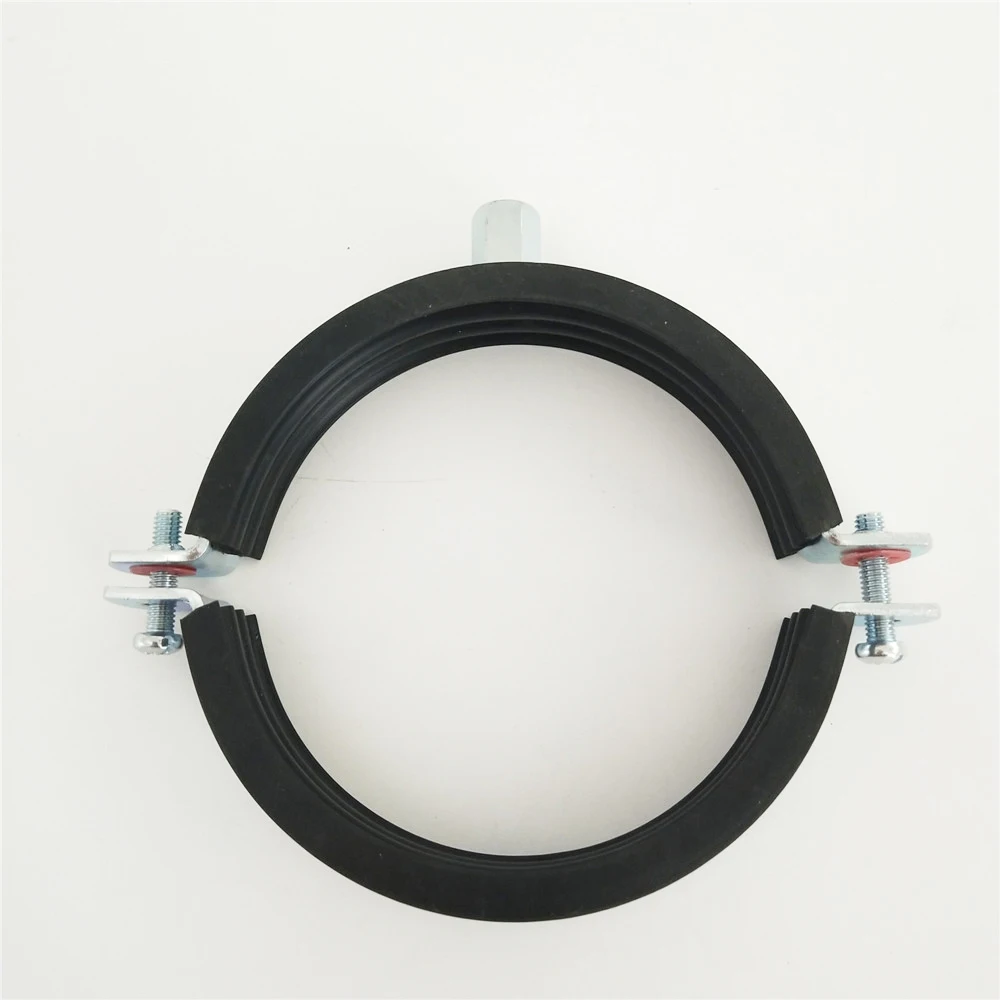 Clip band ductwork hanger clamp with rubber gasket for steel pipe ...