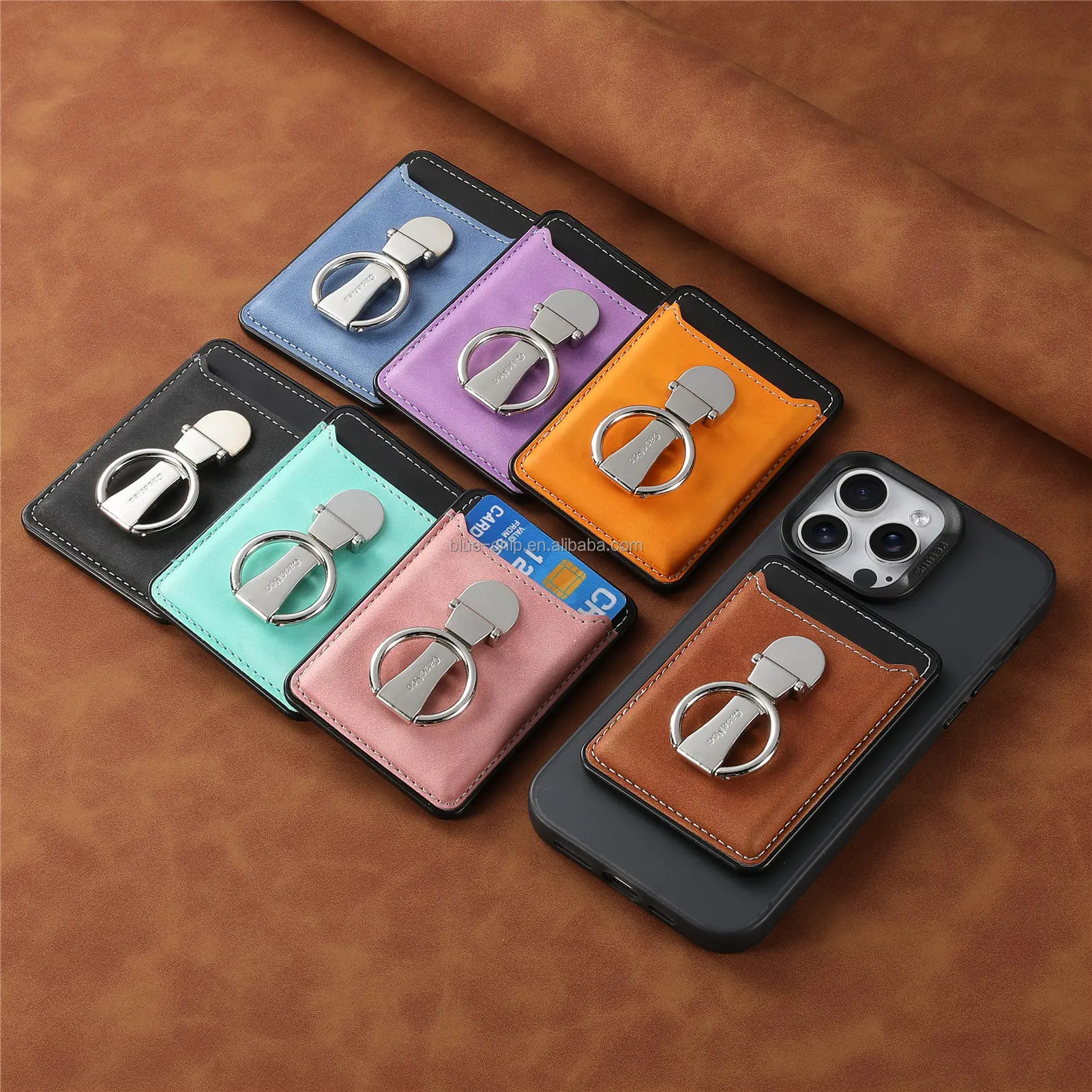 Portable One Touch Custom Stand Business Credit Card Case Mobile