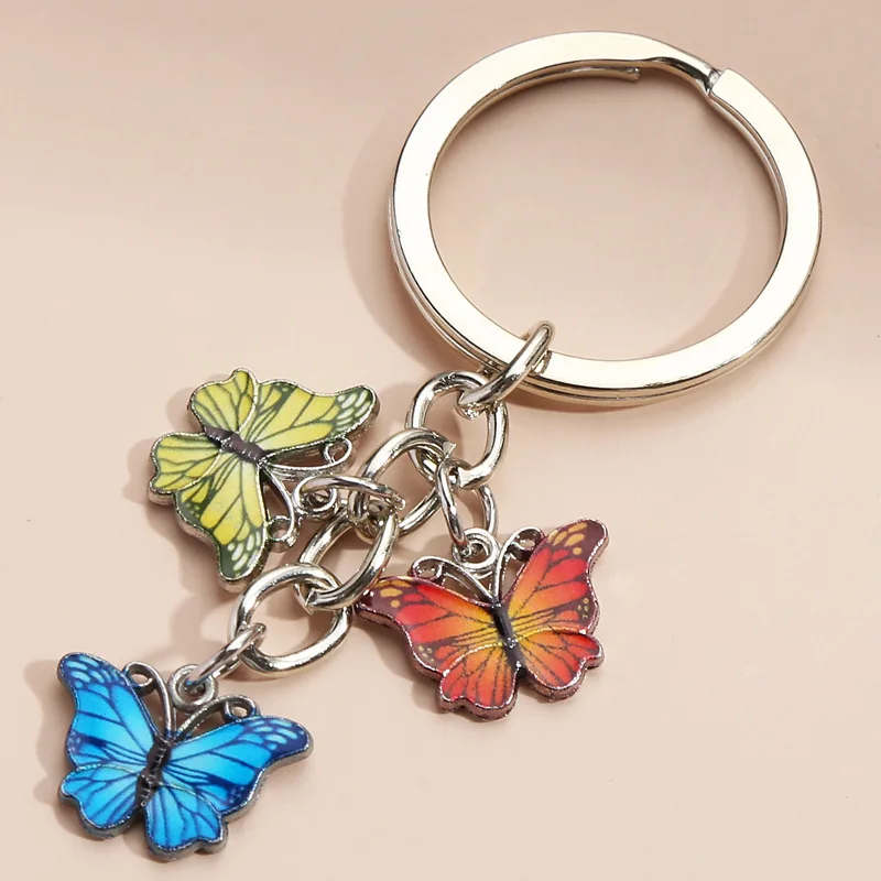 Fabricant Porte-clés Pendentif Papillon Coloré Porte-clés En Métal