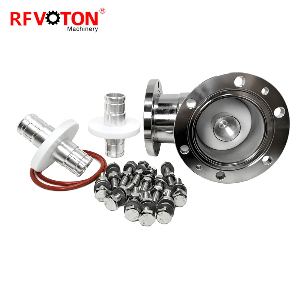Bộ nối RF do nhà máy cung cấp: Mặt bích EIA 3 1/8 inch sang mặt bích EIA 3-1/8 inch, bộ chuyển đổi góc vuông RA 90 độ, bộ nối đồng trục RF, bộ chuyển đổi đồng trục 3-1-8