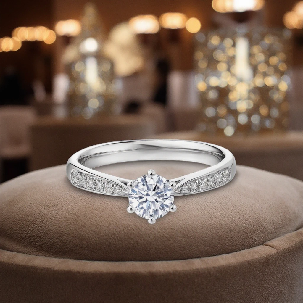 DEF VVS Moissanite Simulate Diamonds 1 Carat Diamond Ring Price Moissanite Price