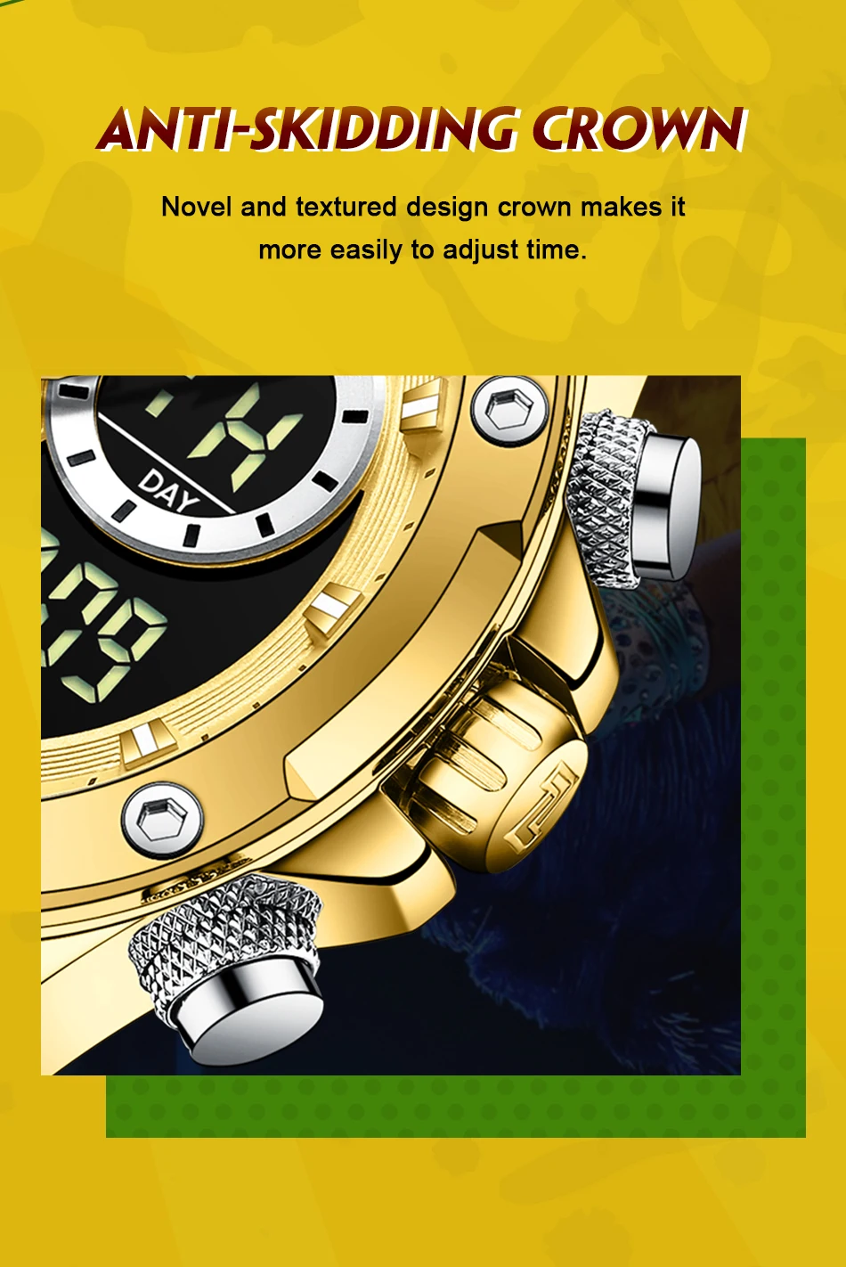 NAVIFORCE 9208 GGLBN Luxury Gold Watches For Men Casual Sports Chronograph  Alarm Quartz Wrist Watch Leather Waterproof Digital| Alibaba.com