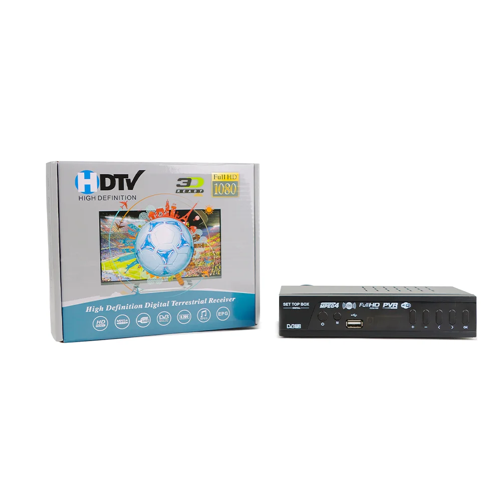 Multilanguage Stb Dvb T2 H.264 Digital signal Tv Tuner Decoder Dvb T2 Digital Tv Receiver Box Wifi Dongle Dvb T2 Set Top Box