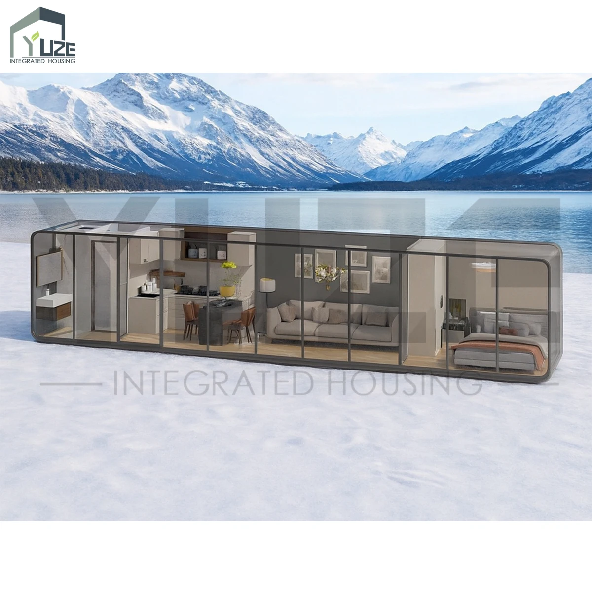 Duplex House Prefabricated Customized Portable Winter Maison Prefab Capsule Cabin Hotel