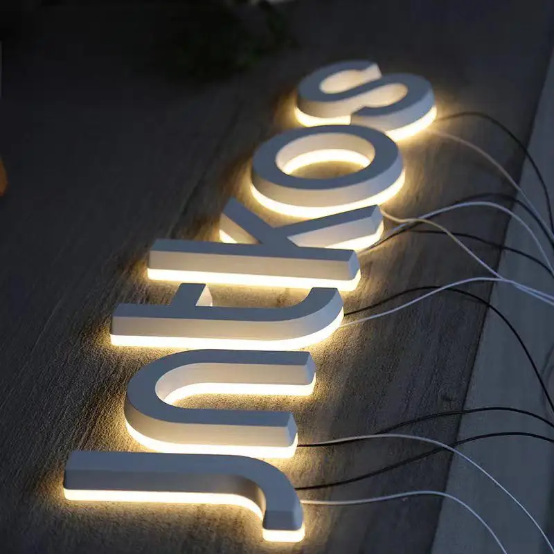 Custom Business Led Illuminated Acrylic Backlit Signage Painted And ...