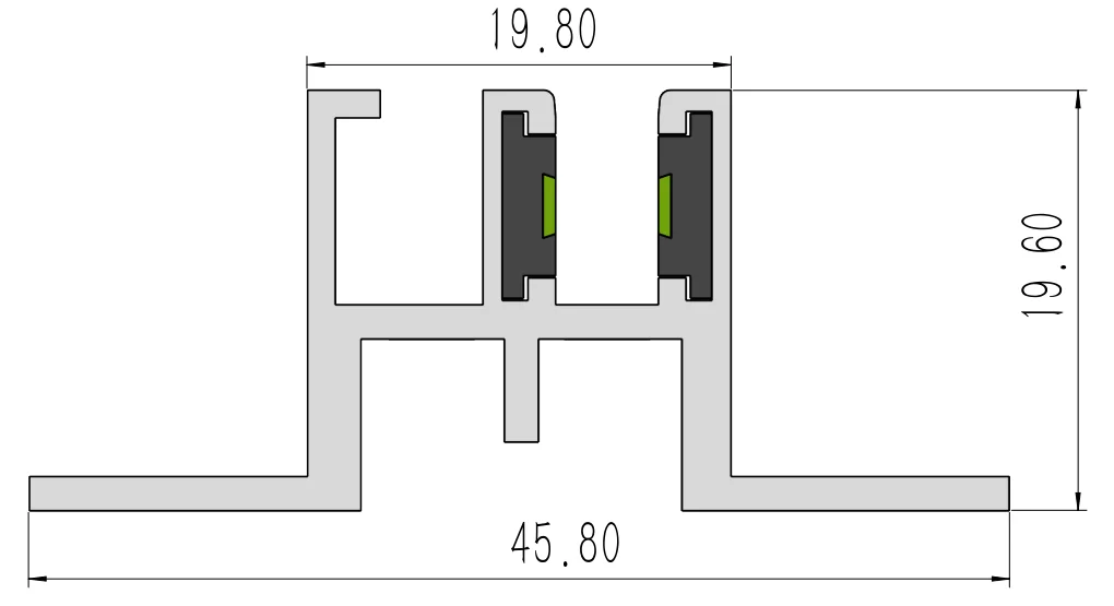 Aluminum Alloy Conductive AA Column Rail LED Shelf Light