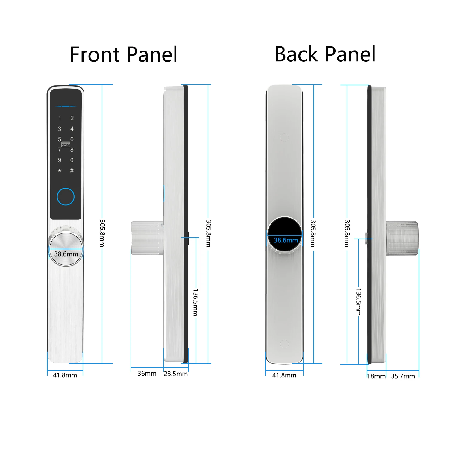 Aluminum Smart Lock Rotating Handle Smart Lock IP66 Waterproof Smart ...